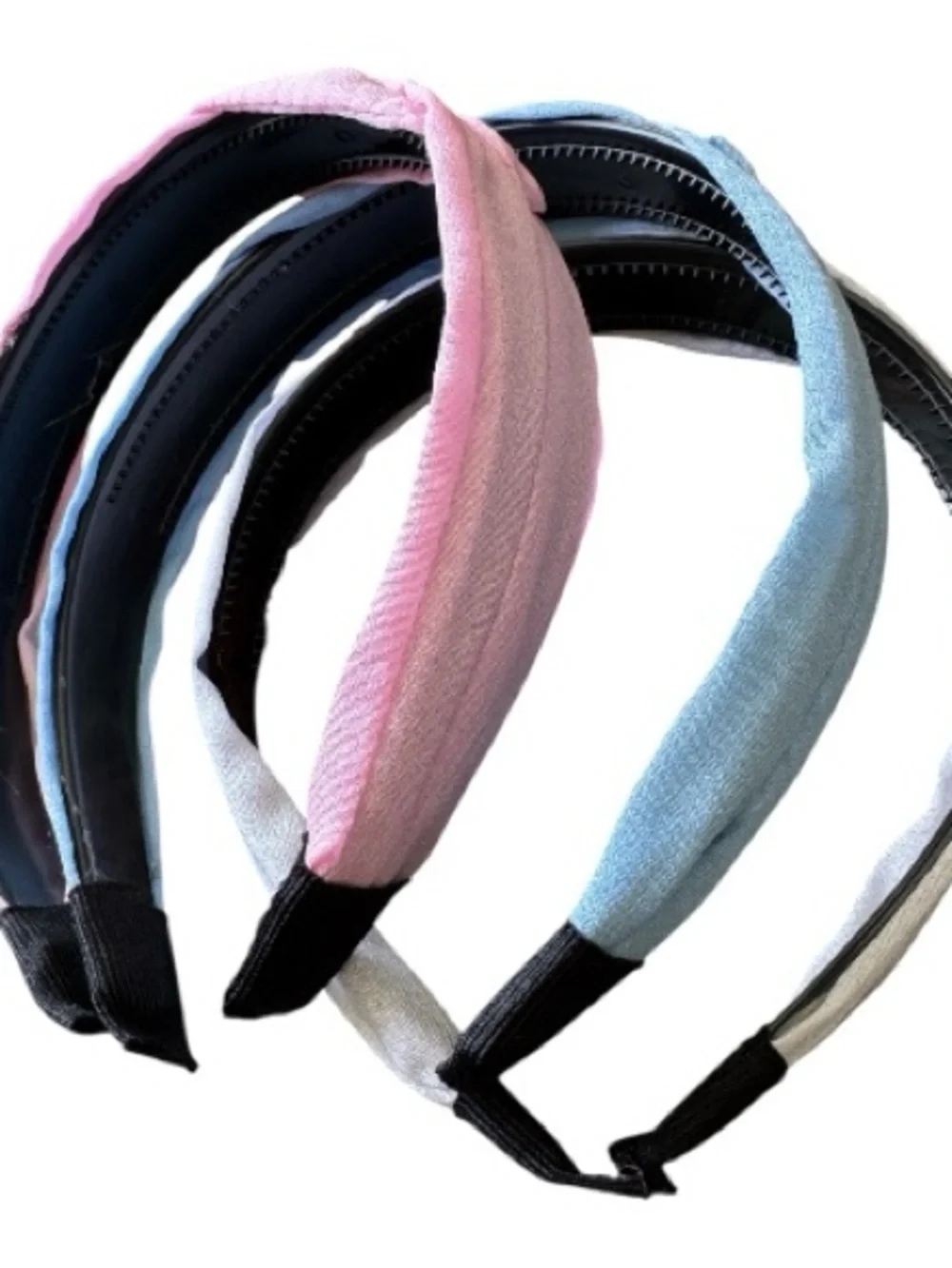 Satin Headband Set of 3 Plastic Base w/ Combs for Hold NWT Spring Colors 3/$15✨